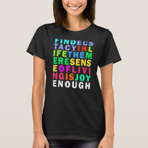 Camiseta Cita Inspiradora del arcoiris sin fin