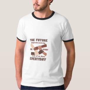 Camiseta Cita Inspiradora del Futuro & Manos de Unidad Dive