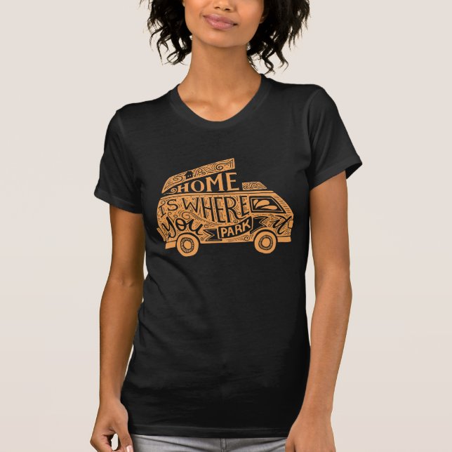 Camiseta Cita Inspiradora divertida de Camping Van Life (Anverso)