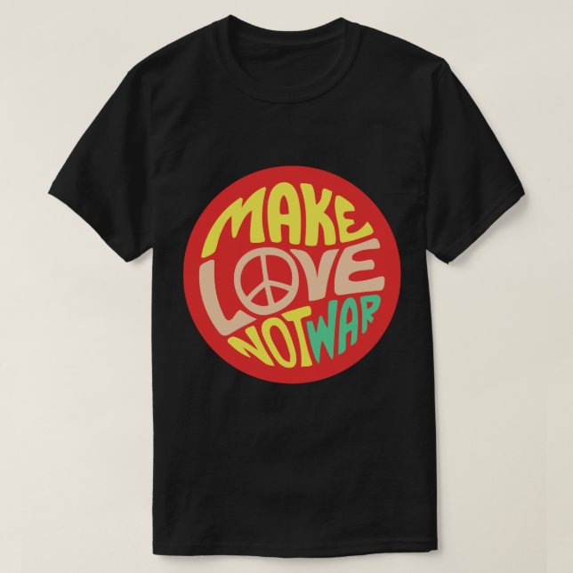 Camiseta Cita inspiradora. Haz que el amor no sea Pegatina  (Diseño del anverso)