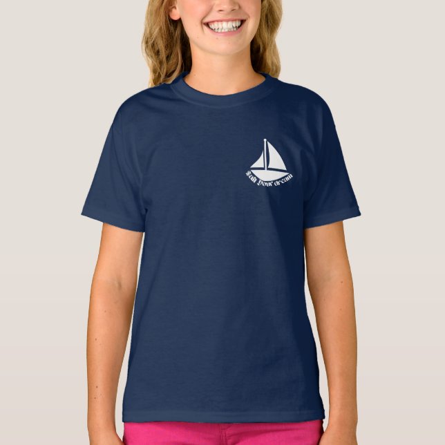 Camiseta Cita inspiradora navegando tu barco de ensueño (Anverso)