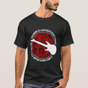 Camiseta Cita Inspiradora para guitarristas de mano izquier