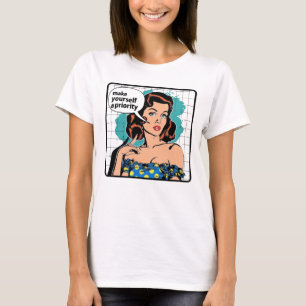 Camiseta Cita Inspiradora retro de Glam Vintage Chica de lo