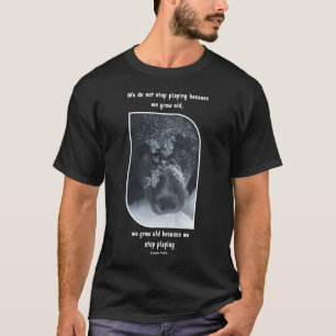 Camiseta Cita Inspiradora Sobre Envejecer Border Collie 