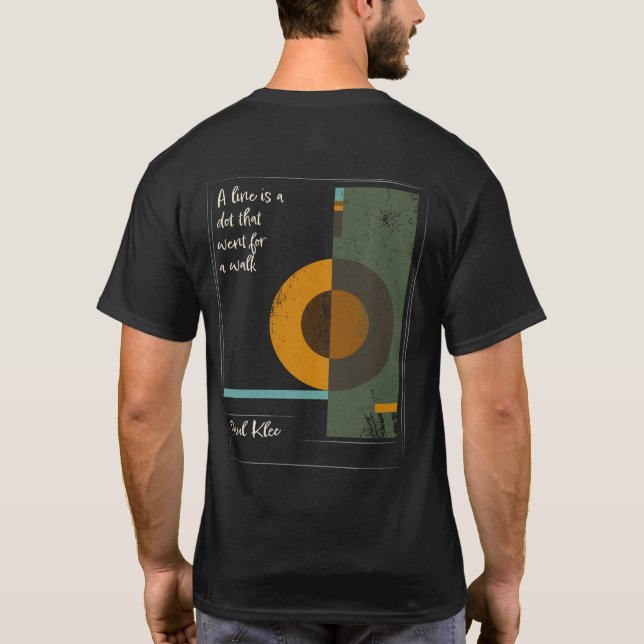 Camiseta Cita Inspiradora sobre la educación artística de P (Reverso)