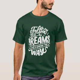Camiseta Cita inspiradora tipografía