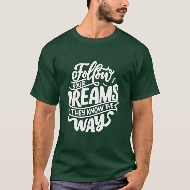 Camiseta Cita inspiradora tipografía (Anverso)