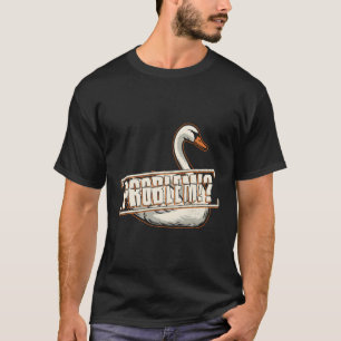 Camiseta Cita irónica de cisne enojada Problemas con animal