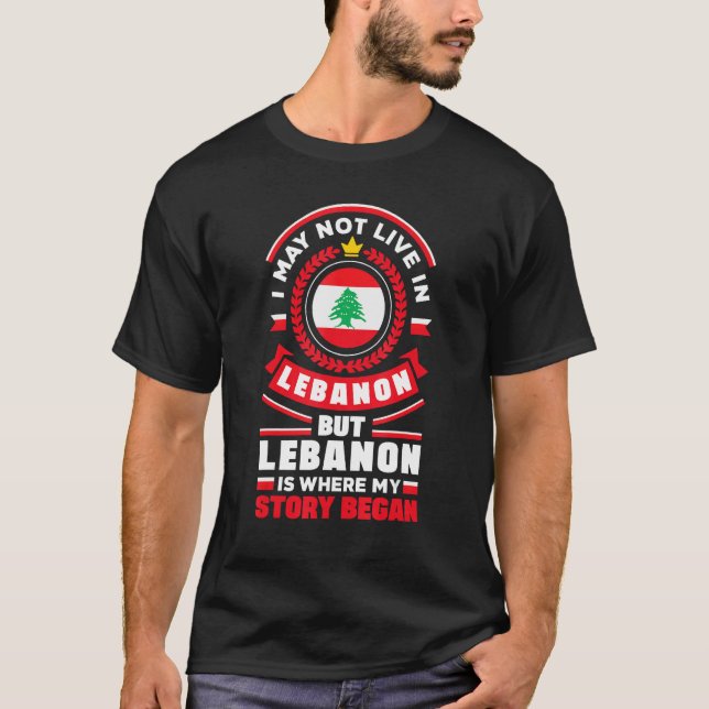 Camiseta Cita libanesa con bandera libanesa (Anverso)