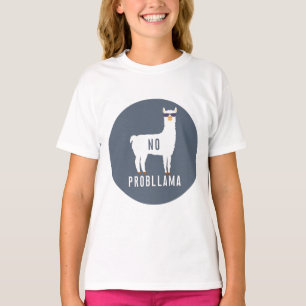 Camiseta CITA LLAMA BLANCA NO PROBLAMMA círculo