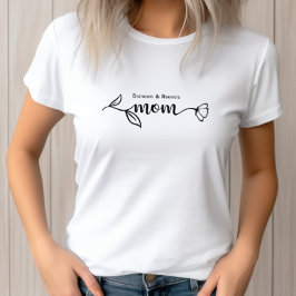 Camiseta Cita los nombres de los niños de madres en el día