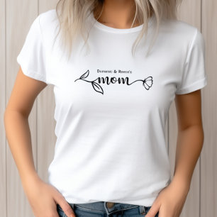Camiseta Cita los nombres de los niños de madres en el día