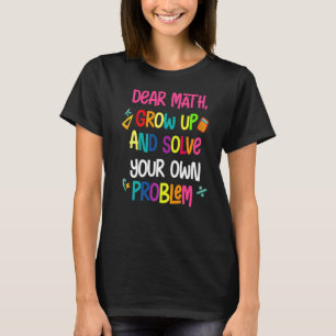 Camiseta Cita Matemática Para Chicas Niños Queridos Math De