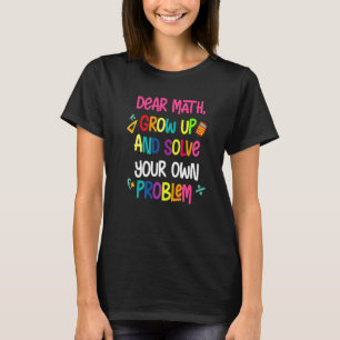 Camiseta Cita Matemática Para Chicas Niños Queridos Math De