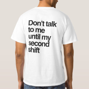 Camiseta Cita minimalista no me hable para trabajar en turn
