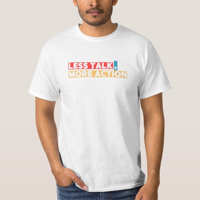 Camiseta Cita Motivacional Audaz: menos charla, más acción (Anverso)