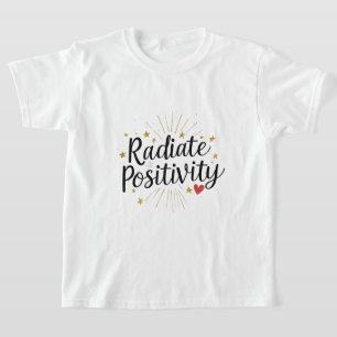 Camiseta Cita Motivacional de Estrellas Doradas "Irradia Po