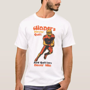 Camiseta Cita Motivacional de Fútbol: Los Ganadores Nunca A