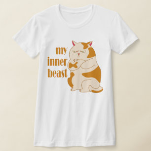Camiseta Cita motivacional de gato gordo perezoso de mi bes