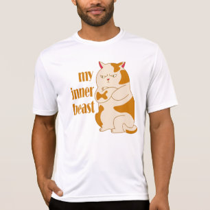 Camiseta Cita motivacional de gato gordo perezoso de mi bes