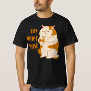 Camiseta Cita motivacional de gato gordo perezoso de mi bes