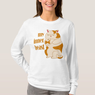 Camiseta Cita motivacional de gato gordo perezoso de mi bes