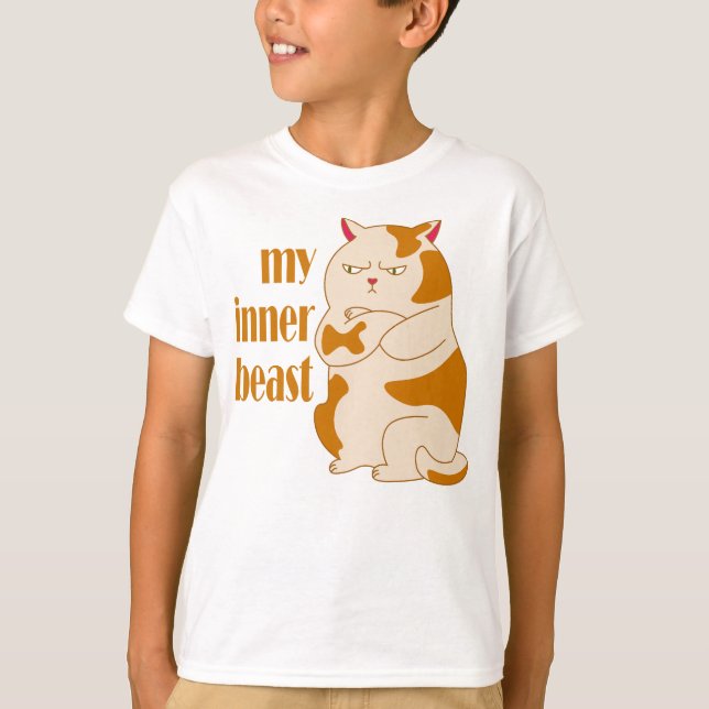 Camiseta Cita motivacional de gato gordo perezoso de mi bes (Anverso)