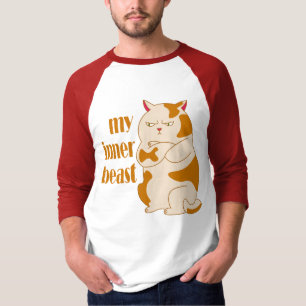 Camiseta Cita motivacional de gato gordo perezoso de mi bes