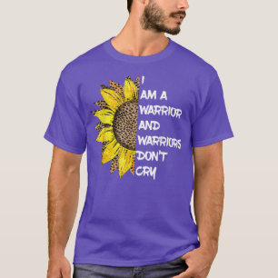 Camiseta Cita motivacional de guerrero del girasol leopardo
