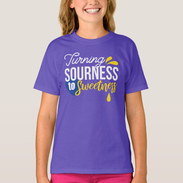 Camiseta Cita motivacional de limón de amargo a dulce (Anverso)
