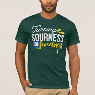Camiseta Cita motivacional de limón de amargo a dulce
