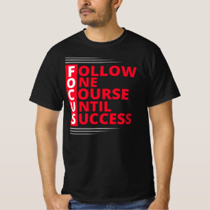 Camiseta Cita motivacional de tipografía de foco