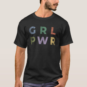 Camiseta Cita motivacional feminista de chica Power GRL PWR