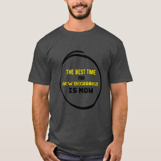 Camiseta Cita Motivacional Nuevos Comienzos Blanco