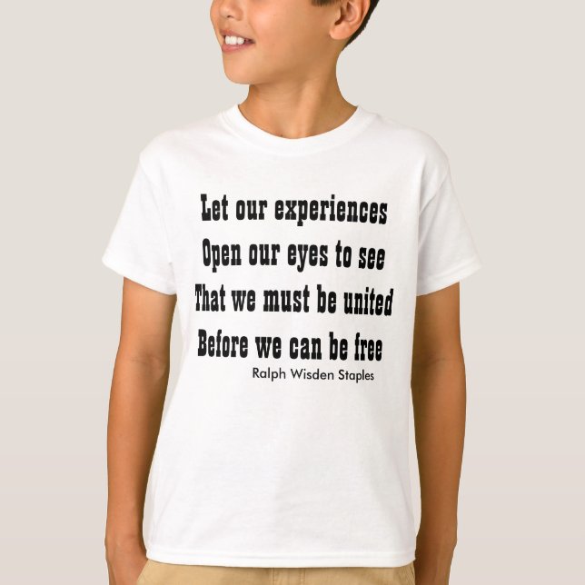 Camiseta Cita motivacional sobre la unidad (Anverso)