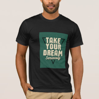 Camiseta "Cita motivacional verde oscuro"