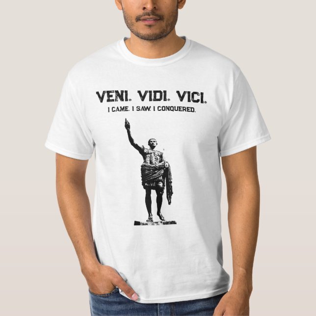 Camiseta Cita motivadora César Veni Vidi Vici Mens (Anverso)