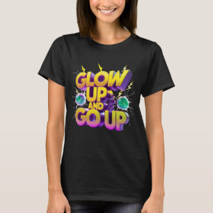 Camiseta Cita Motivadora de crecimiento Espuma de oro de
