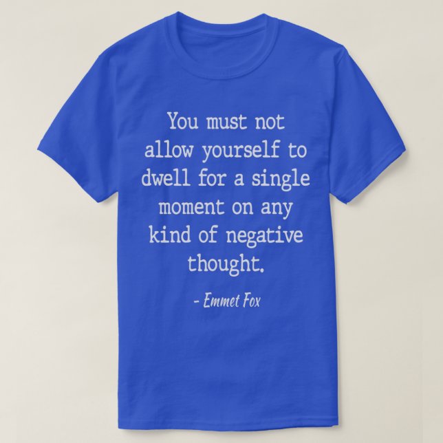 Camiseta Cita Motivadora De Emmet-Fox  (Diseño del anverso)