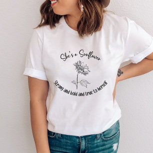 Camiseta Cita Motivadora de girasol
