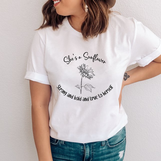 Camiseta Cita Motivadora de girasol (Subido por el creador)