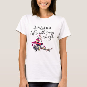Camiseta Cita motivadora de guerrero de pájaros rosados