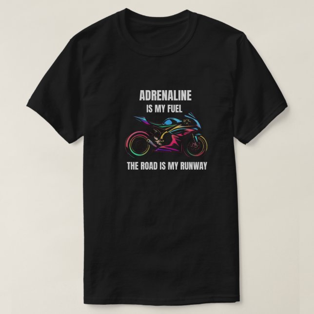 Camiseta Cita motivadora divertida de Sportbike - Gif de mo (Diseño del anverso)