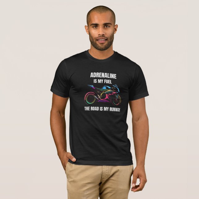 Camiseta Cita motivadora divertida de Sportbike - Gif de mo (Anverso completo)