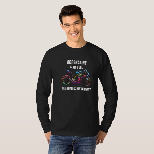 Camiseta Cita motivadora divertida de Sportbike - Gif de mo (Anverso completo)