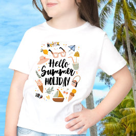 Camiseta Cita navideña colorida y gráfica infantil