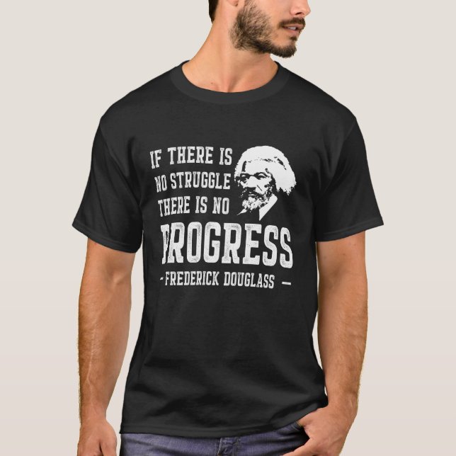 Camiseta Cita negra de Frederick Douglass del mes de la (Anverso)