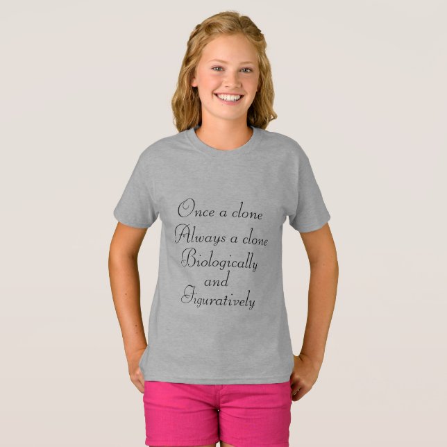 Camiseta Cita negra huérfana una vez que una copia, siempre (Anverso completo)