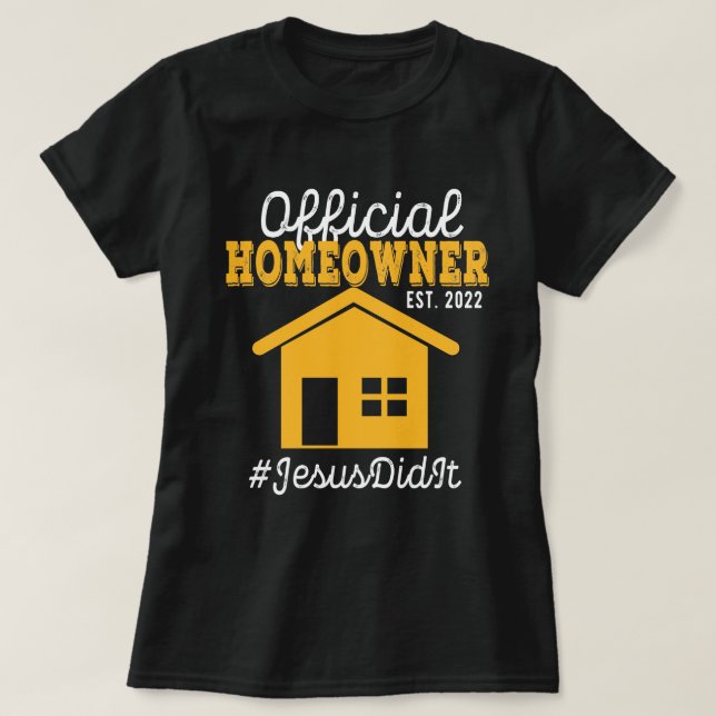 Camiseta Cita oficial de propietario de vivienda orgullosa  (Diseño del anverso)