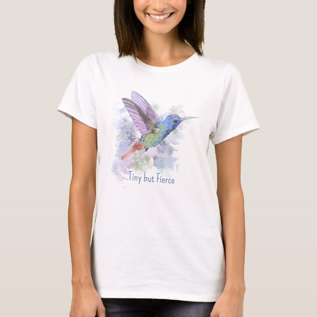 Camiseta Cita pequeña pero ardiente Hummingbird caprichoso (Anverso)